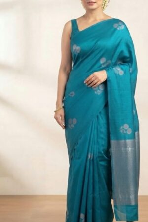 Silk saree blue